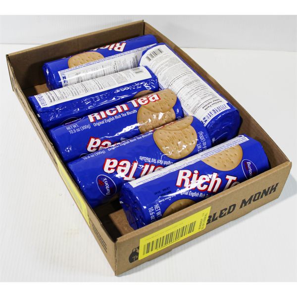  6 X 300G BURTON'S ENGLISH RICH TEA BISCUIT