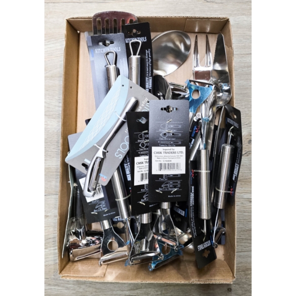 ASSORT. KITCHEN UTENSIL'S AND TOOLS