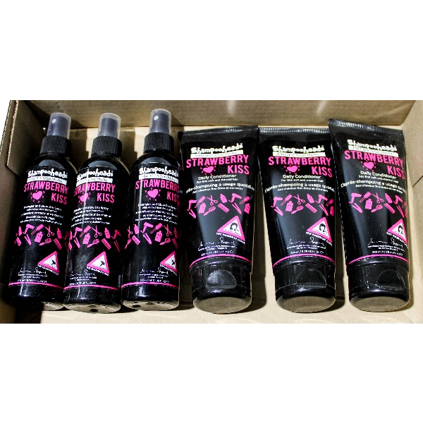 6 ASST. SHAMPOO HEADS DETANGLER & CONDITIONER
