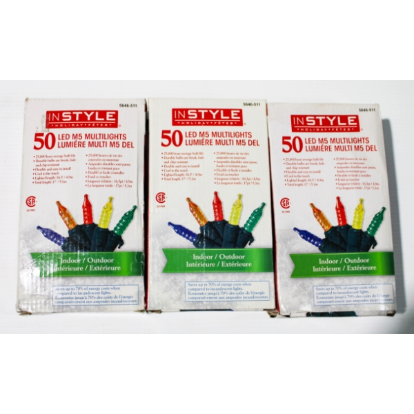 3 X 50 LED M5  3 X 50 LED M5 INSTYLE MULTICOLOR HOLIDAY STRING LIGHTS