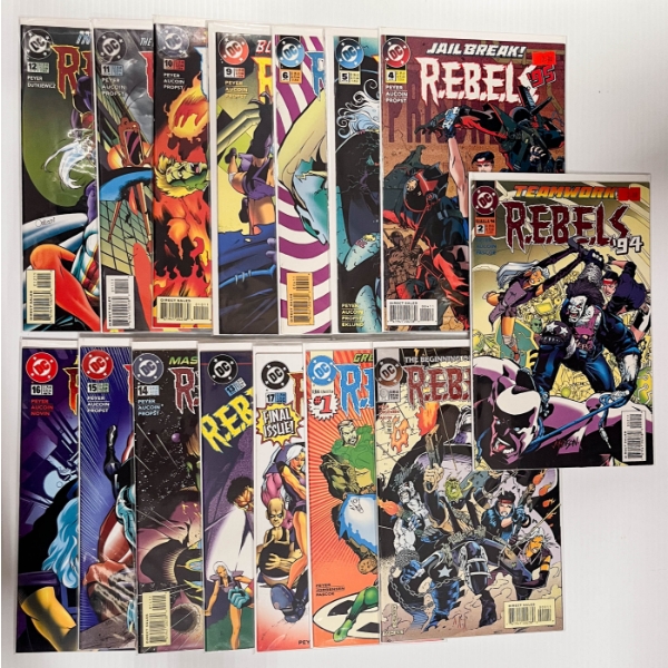 15 REBELS 1990'S DC COMIC BOOKS