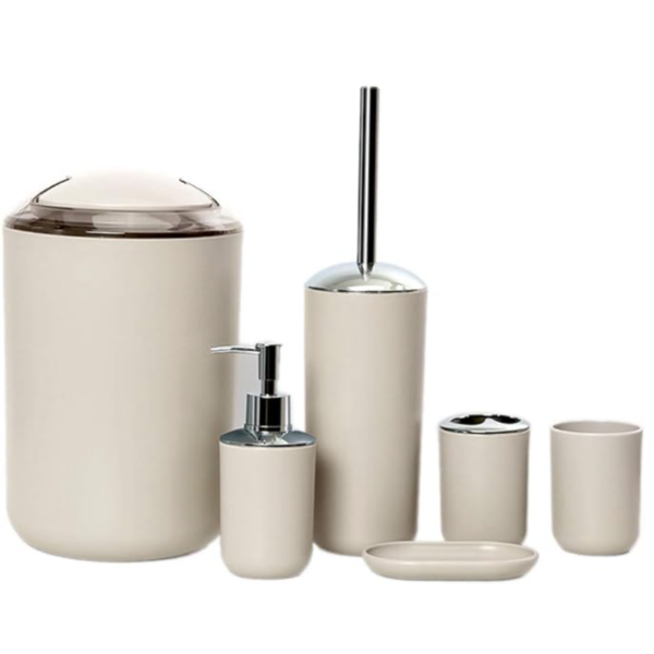 CERBIOR BATHROOM ACCESSORIES SET - BEIGE