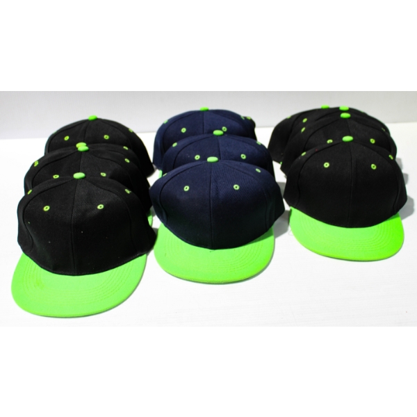 12 NEW ADJUSTABLE BASEBALL STYLE HATS - ASST. COLORS