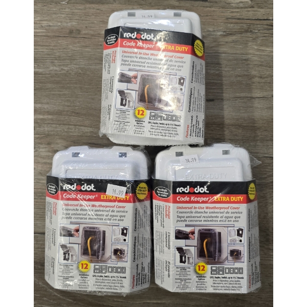 THREE RED DOT WEATHERPROOF CODE KEEPER COVERS