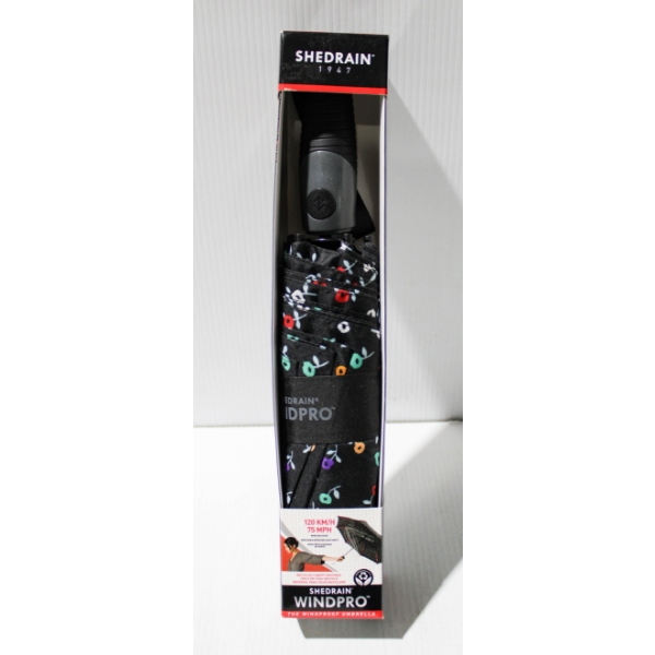 NEW SHEDRAIN WINDPRO UMBRELLA - MULTI COLOR FLOWERS