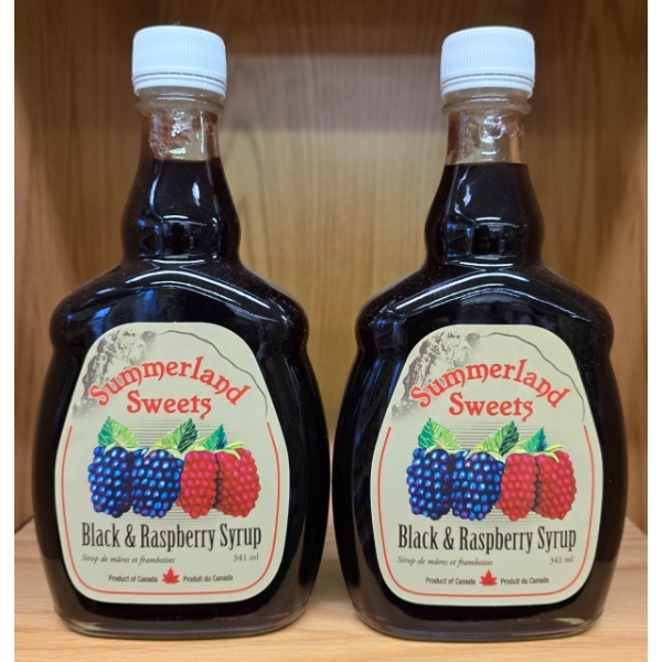 2 SUMMERLAND SWEETS BLACK & RASPBERRY SYRUP