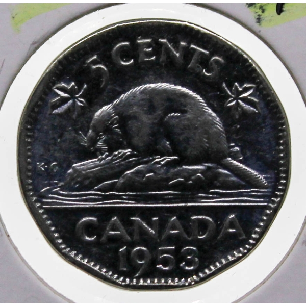 1953 (NO SHOULDER STRAP) CANADA NICKLE