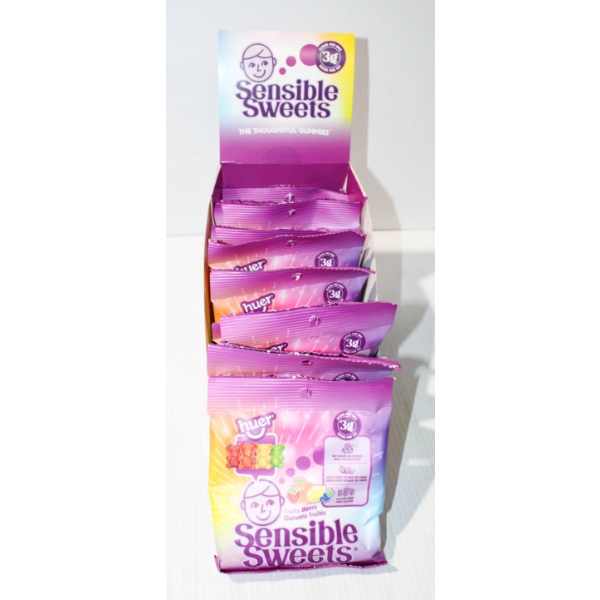 12 X 50G SENSIBLE SWEETS FRUITY GUMMY BEARS