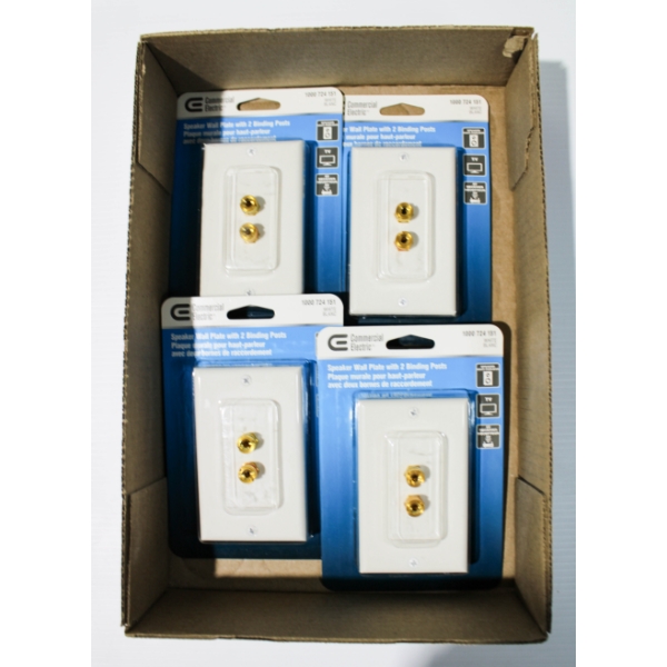 4 NEW COMMERCIAL ELECTRIC SPEAKER WALL PLATE
