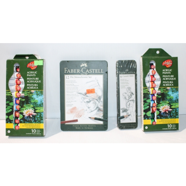 NEW ARTIST ACRYLIC PAINTS & ARTISTS PENCILS