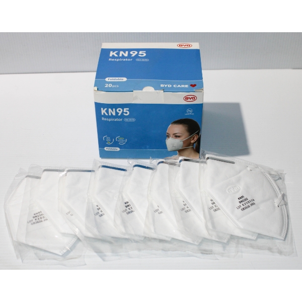 28 BYD KN95 FOLDABLE RESPIRATOR MASKS