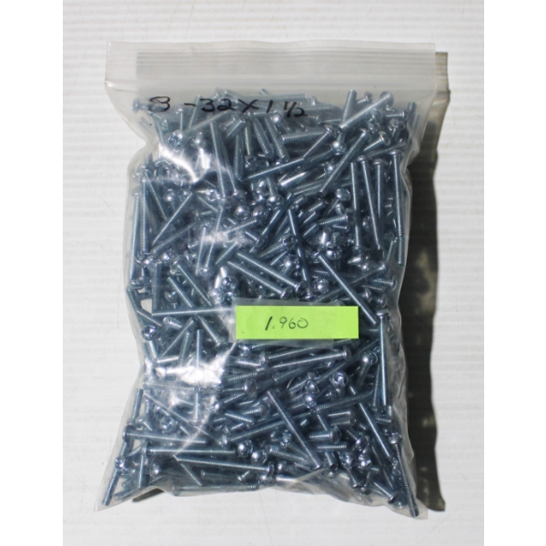 8-32 X 1 1/2" MACHINE SCREWS - BAG WGT 1.890KG
