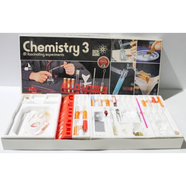 VINTAGE CHEMISTRY 3 EXPERIMENT KIT