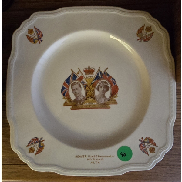 KING GEORGE VI & QUEEN ELIZABETH CORONATION PLATE