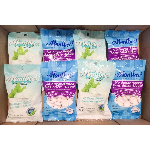 8 X 100G MONTBEC ASST NO SUGAR CANDY