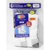 Image 1 : 6 PR FRUIT OF LOOM MENS BIG & TALL WHT / GREY CREW SOCKS