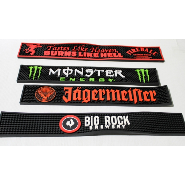 4 BAR SPILL & DRIP MATS - FIREBALL MONSTER JAGERMEISTER