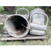 Image 1 : 2 ALUMINUM CEMENT BUCKETS W/ MANUAL DUMP