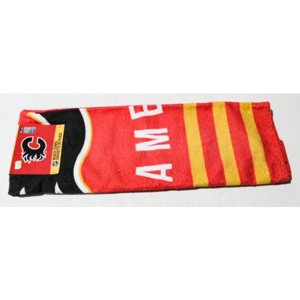 NEW NHL CALGARY FLAMES BEACH TOWEL