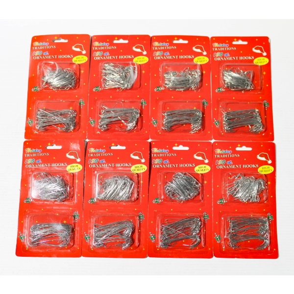 8 X 150PC ORNAMENT HOOKS 