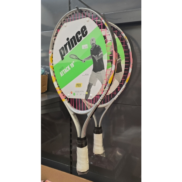 TWO PRINCE JUNIORS ATACK 19" TENNIS RACKETS