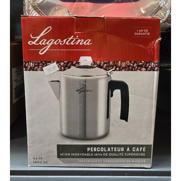LAGOSTINA 54OZ COFFEE PERCOLATOR