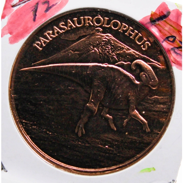 1OZ PARASAUROLOPHUS COPPER COIN