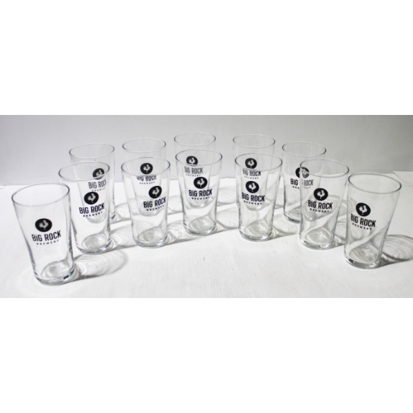12 BIG ROCK BREWERY BEER GLASSES