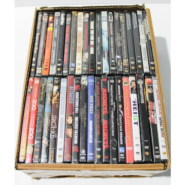 38 NEW SEALED DVDS - ROBIN HOOD - TERMINATOR - IRON MAN 2 ETC.