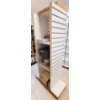 Image 1 : WOODEN SHELF & PEGBOARD DISPLAY RACK