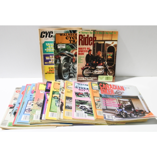 21 VINTAGE MOTORCYCLE MAGAZINES