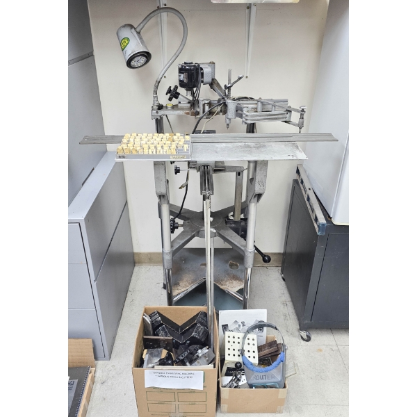 USED NEW HERMES COMPLETE GTX MANUAL ENGRAVING MACHINE W/ ACCESS. 