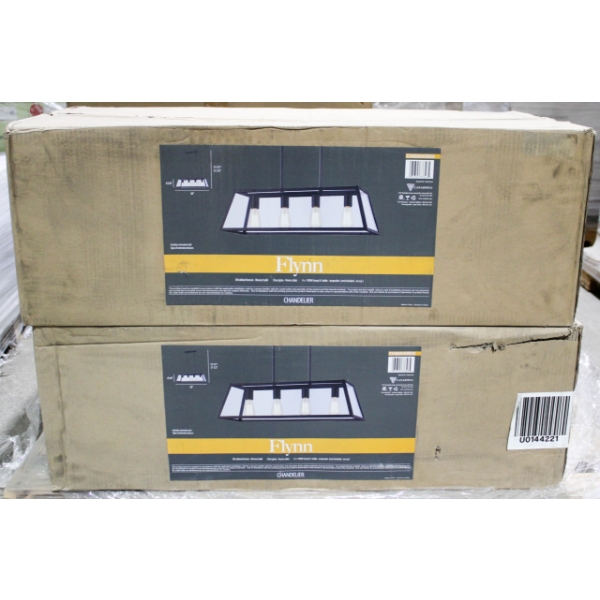 2 NEW CANARM FLYNN 4 LIGHT CHANDELIER