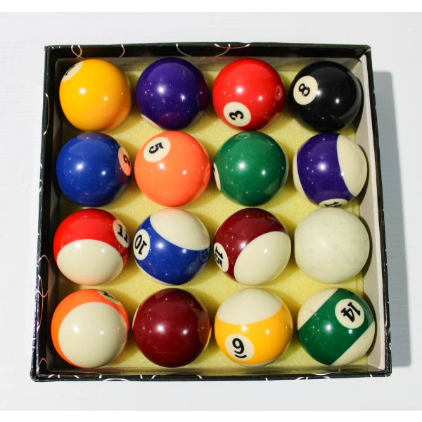 16PC POOL TABLE BILLIARD BALL SET