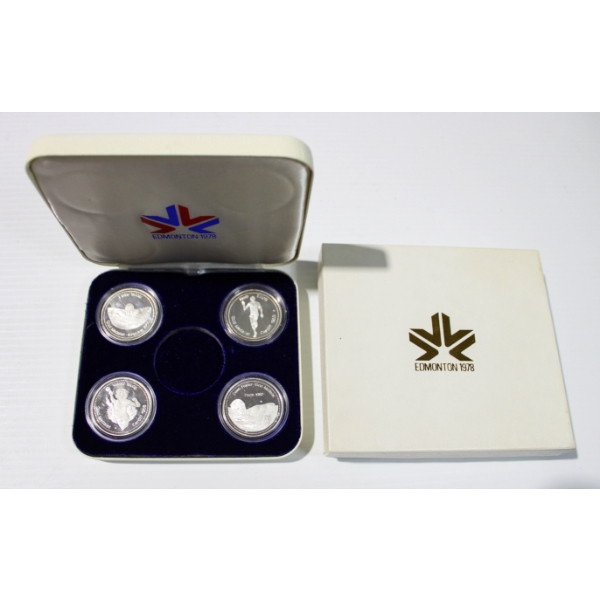4 EDMONTON AB 1978 COMMONWEALTH GAMES SOUVENIR COINS