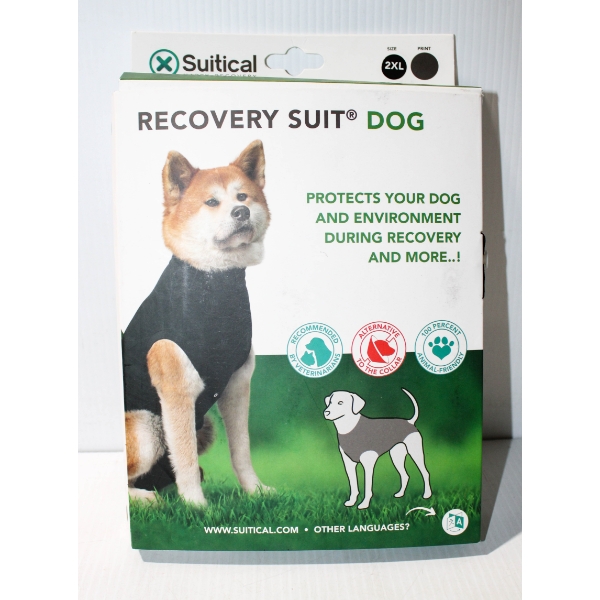 NEW DOG RECOVERY SUIT - 2XL BLK