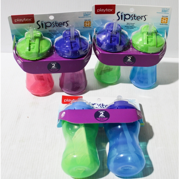 3 X 2PC NEW PLAYTEX SIPSTERS SET - STAGE 2