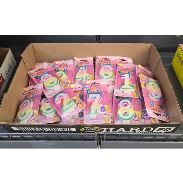 ASSORTED NUMBER BIRTHDAY CANDLES
