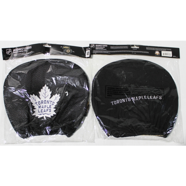 2 NEW FANMATS NHL HEADREST COVERS - TORONTO MAPLE LEAFS