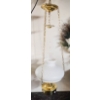 Image 1 : VINT. HOBNAIL HURRICANE MILK GLASS COAL OIL LAMP