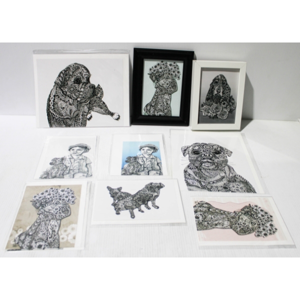 10 CREATURES OF CREATIVITY DOG WALL ART SIGNED PK