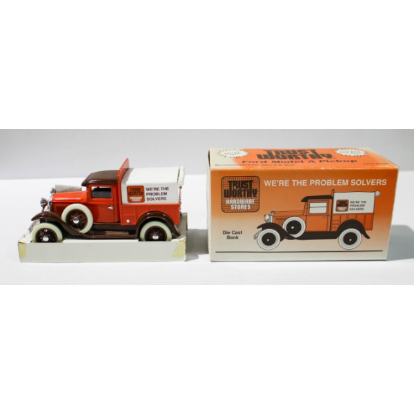 TRUST WORTHY 1929 FORD MODEL A PICKUP DIECAST COIN BANK