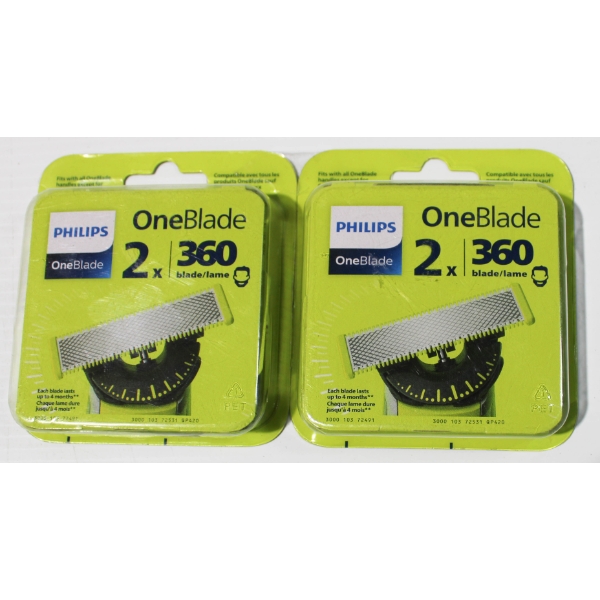 2 PKS NEW PHILIPS ONE BLADE 2 X 360 BLADES
