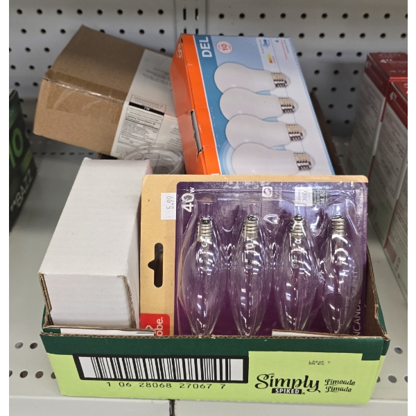 LIGHTS AND BULBS IN ASSORT. STYLES