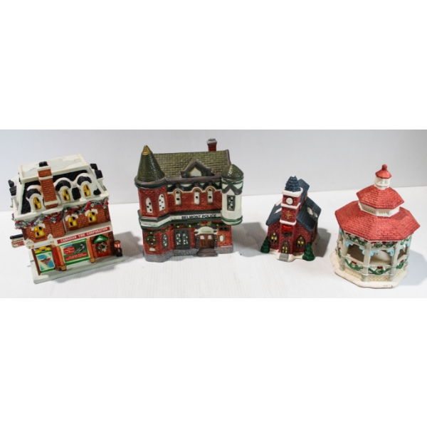 4 CHRISTMAS VILLAGE CANADIAN TIRE STORE ETC. LIGHT READY