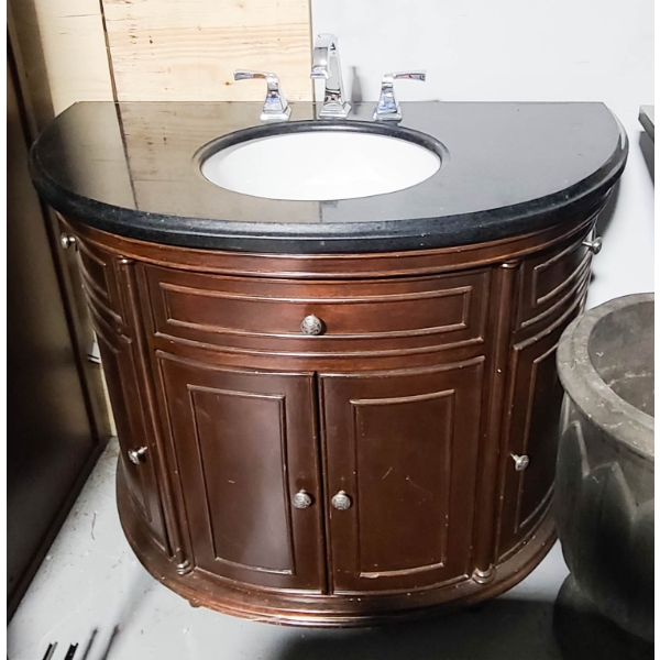 BATHROOM VANITY W/ SINK & FAUCET