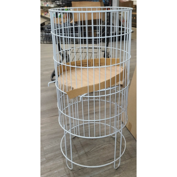 32"H X 14" ROUND ADJUSTABLE CAGE BIN