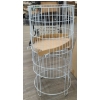 Image 1 : 32"H X 14" ROUND ADJUSTABLE CAGE BIN