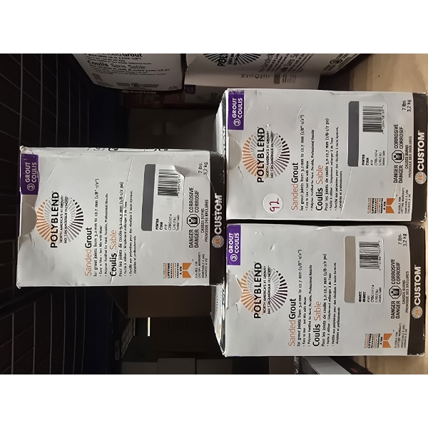 THREE BOXES OF POLY BLEND GROUT