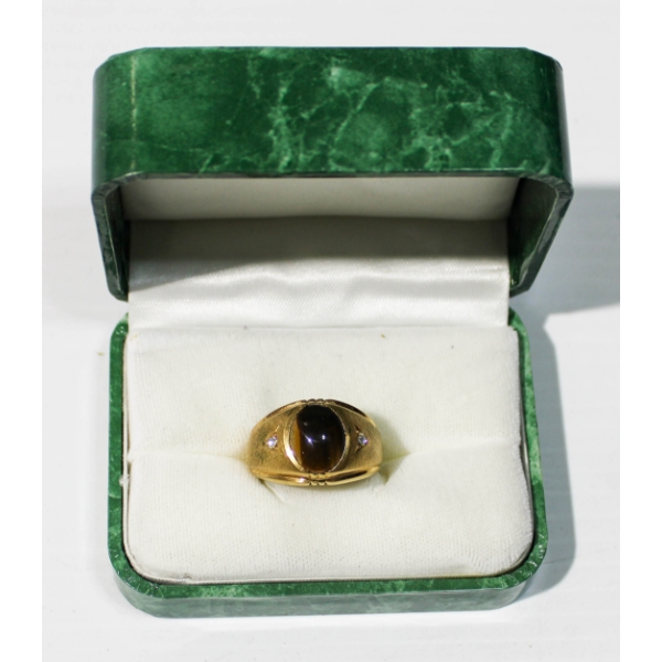 MEN'S TIGERS EYE RING - SIZE 11